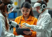 mulheres desenvolvem projetos na área de ciência e tecnologia