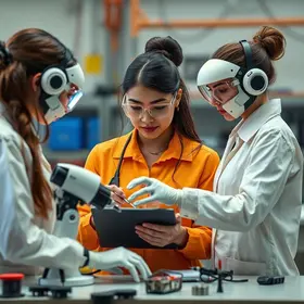 mulheres desenvolvem projetos na área de ciência e tecnologia