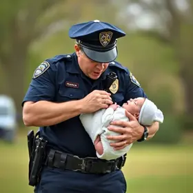 policial militar salva bebê engasgado com leite materno