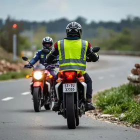 ação de segurança para motociclistas
