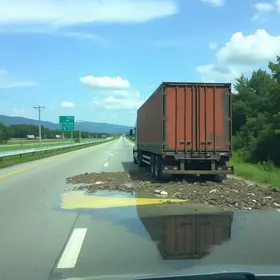 caminhão com adubo tomba em rodovia de Tatuí