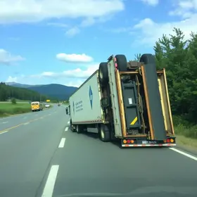 carreta tomba em rodovia de Tatuí