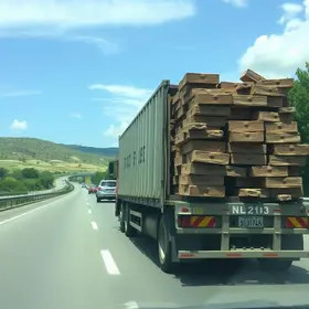 caminhão com carga de tijolos tomba